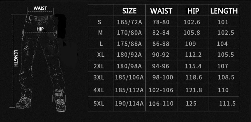 Water-Repellent Tactical Camouflage Combat Cargo Pants