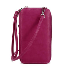 Women RFID Card Bag Solid Crossbody Phone Holder