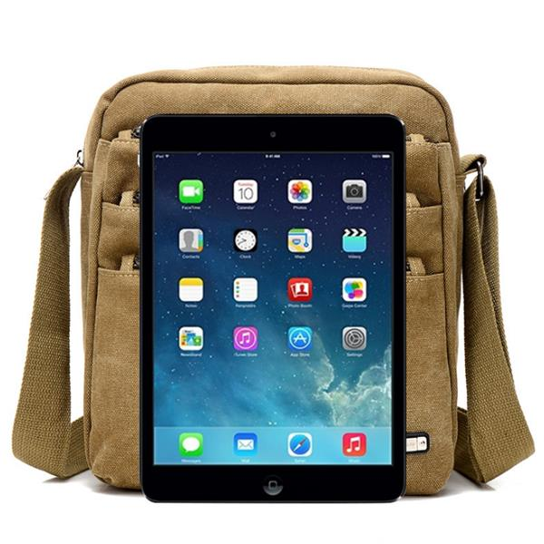 Men's Canvas Outdoor Crossbody Bag - Multi-Function Shoulder Bag