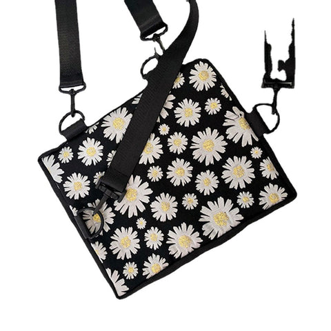 Women Daisy Casual Flower Nylon Crossbody Bag Shoulder