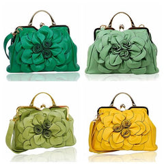 Women Elegant Handbag Rose Floral Fashion Cosmetic Bag