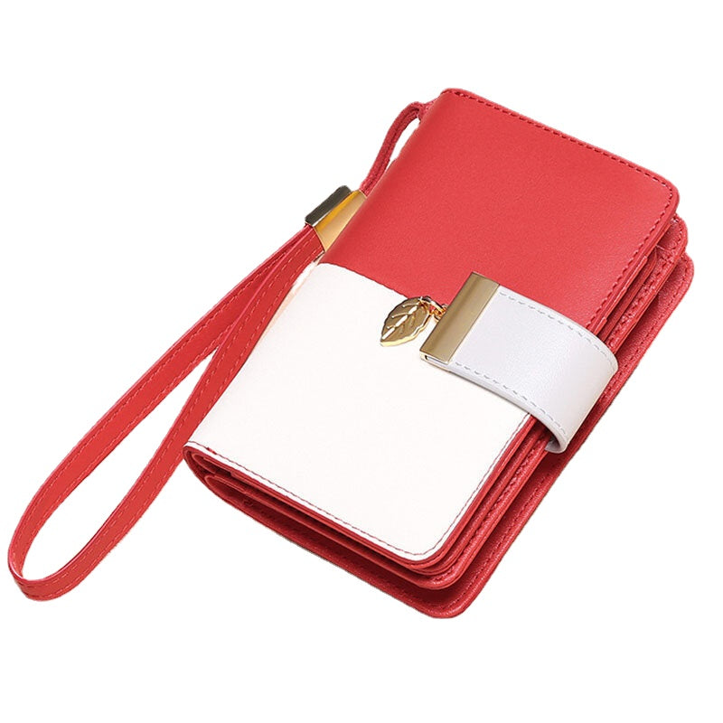 Women Genuine Leather RFID Anti Theft Multi-slots Bifold Wallet Purse Clutches Bag