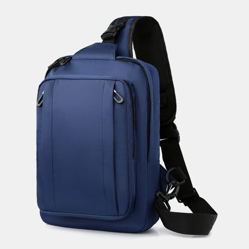 Men's Waterproof Nylon Multi-Pocket Crossbody Shoulder Bag