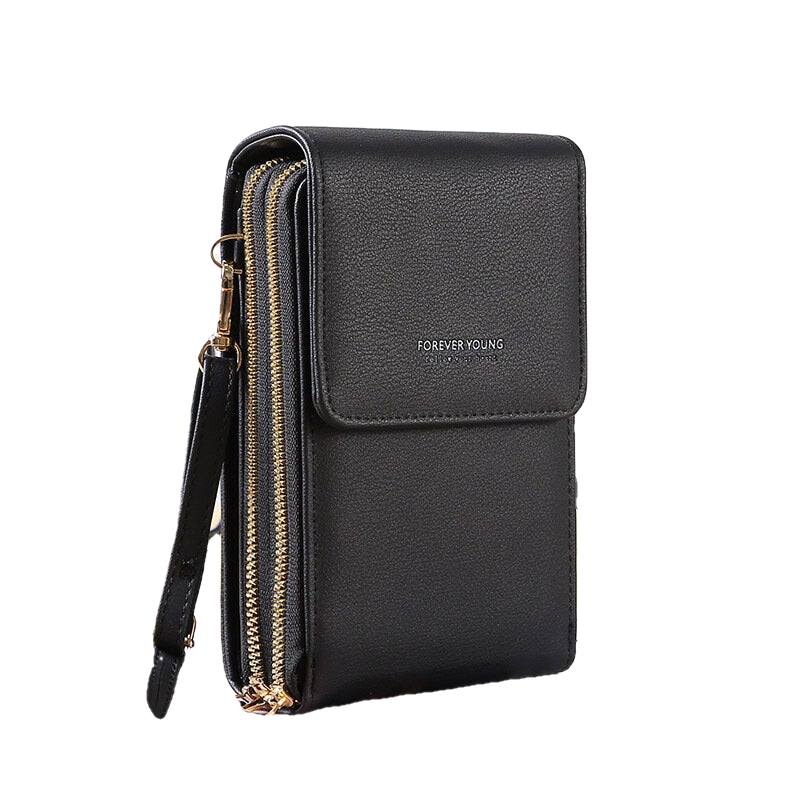 Women 6.5 Inch Touch Screen RFID Clutch Card Large Capacity Multi-Pocket Crossbody Phone Bag