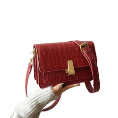 Women Vintage Lizard Grain Crossbody Bag Shoulder