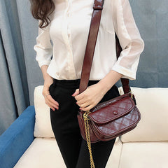 Women Fashion 3Pcs Argyle Solid Shoulder Bag Crossbody