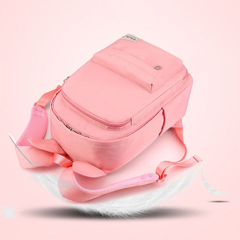 Women Waterproof Large Capacity Multi-function Rabbit Ears Cute Backpack Travel School Bag
