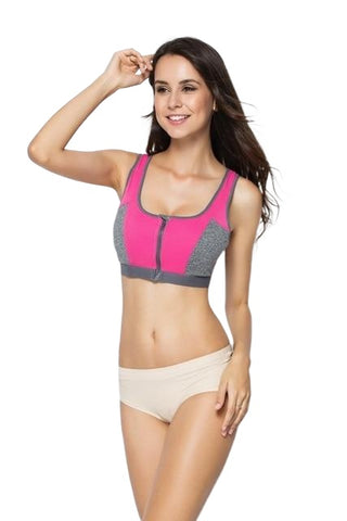 Stylish Breathable Women's High Impact Push Up Sports Bras For Running Yoga