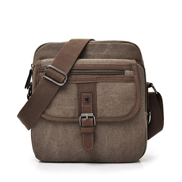 Men's Vintage Canvas Crossbody Bag - Multifunctional Shoulder Pack for Casual & Business Travel