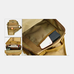 Men's Tactical Camouflage Nylon Shoulder Chest Bag for Outdoor Sports & Camping