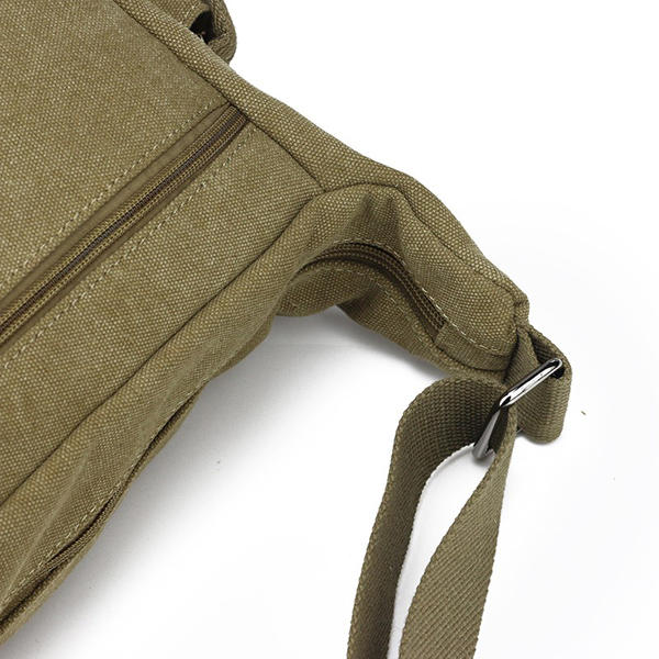 Men's Large Canvas Messenger Bag - Casual Travel Crossbody