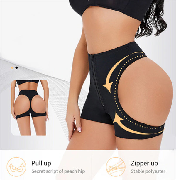 Zipper Hook Butt Lifter Body Shaper Tummy Control Enhancer Sexy Thong Short