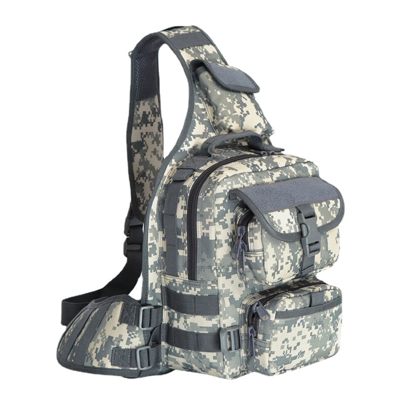 Men's Tactical Camouflage Nylon Shoulder Chest Bag for Outdoor Sports & Camping