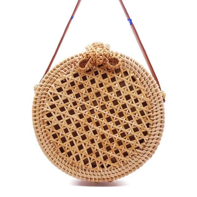 Women Handmade Straw Cross Body Bag Bohemia
