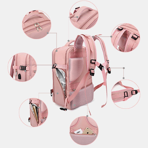 Women Nylon Large Capacity Multifunction Waterproof Casual Backpack