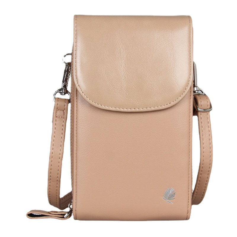 Women 8 Card Slots Phone Bag Solid Crossbody Shoulder