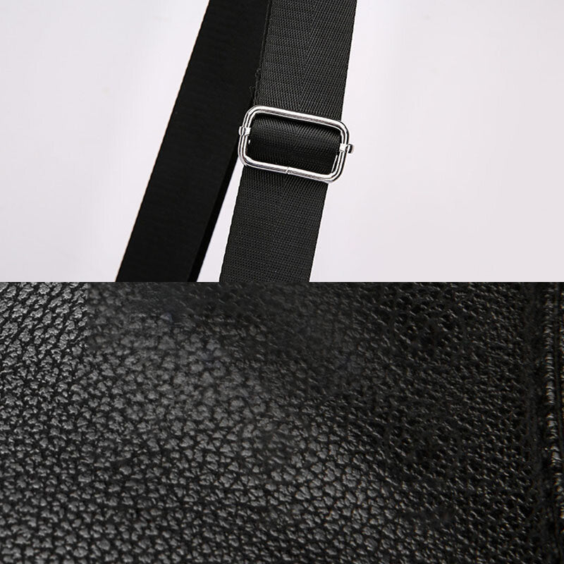 Men's Vintage PU Leather Multi-pocket Crossbody Sling Bag