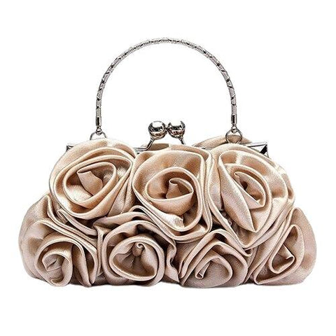 Trendy Elegant Ladies' Flower Pattern Clutch Handbags For Bridal Party