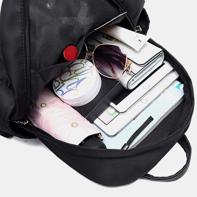 Women Waterproof Butterfly Knot Multi-pocket School Backpack