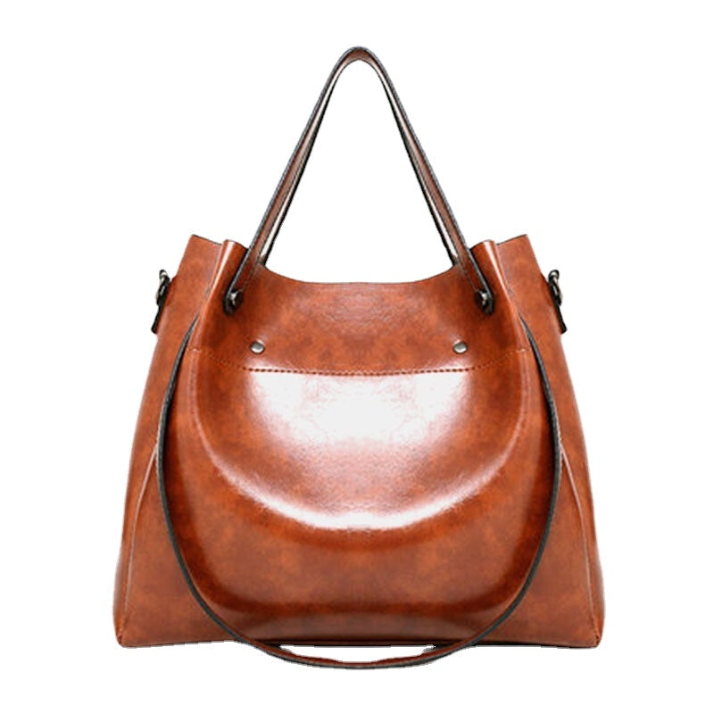 Women 4Pcs Vintage Handbag Crossbody Bag Solid Shoulder Bag