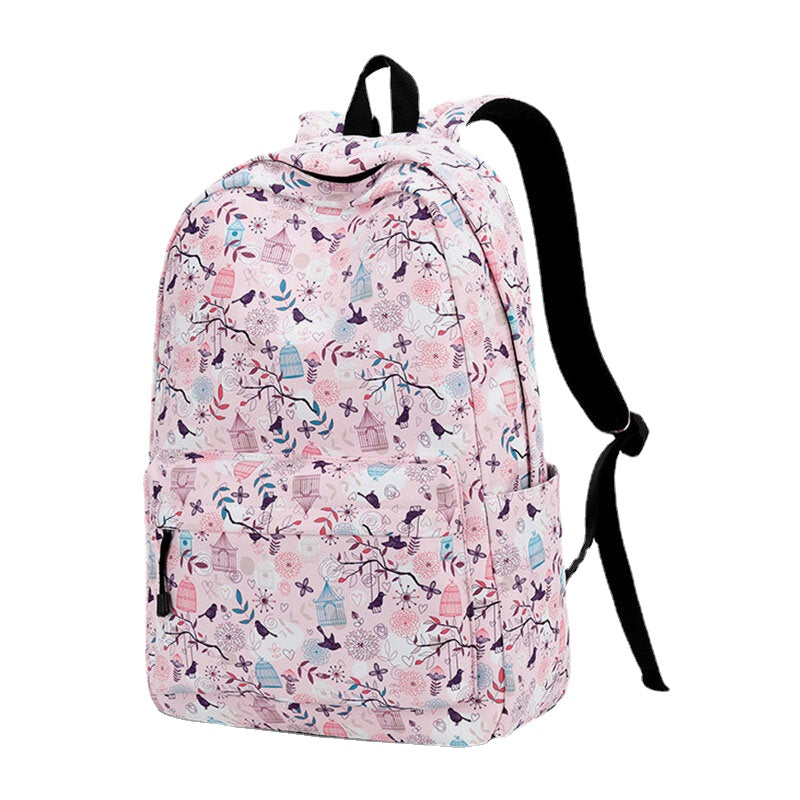 Women Print Waterproof Casual Backpack School Bag