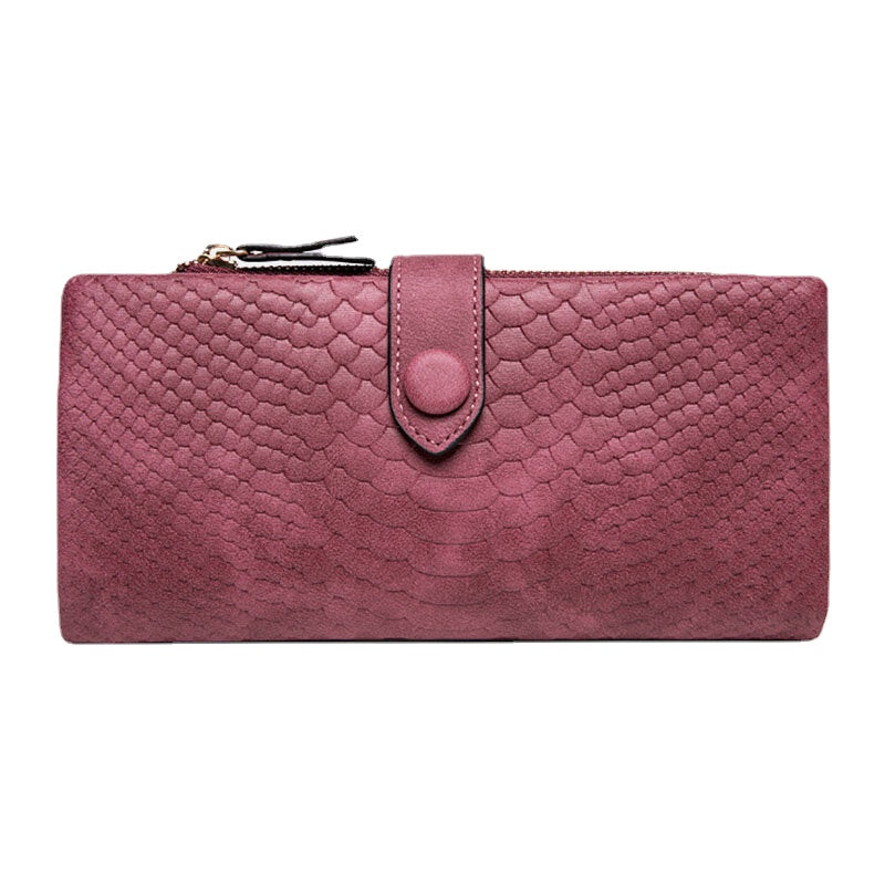 Women 23 Card Slots Crocodile Pattern Long Wallet Purse Phone Bag