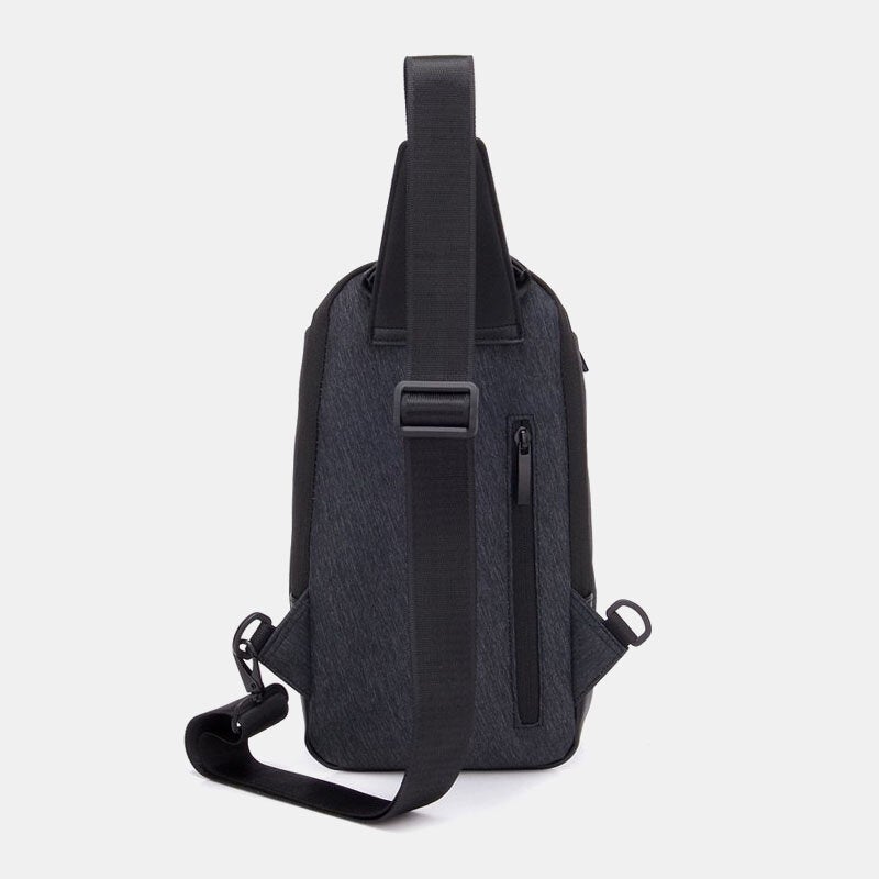 Men's Waterproof Anti-theft USB Charging Crossbody Bag with Large Capacity