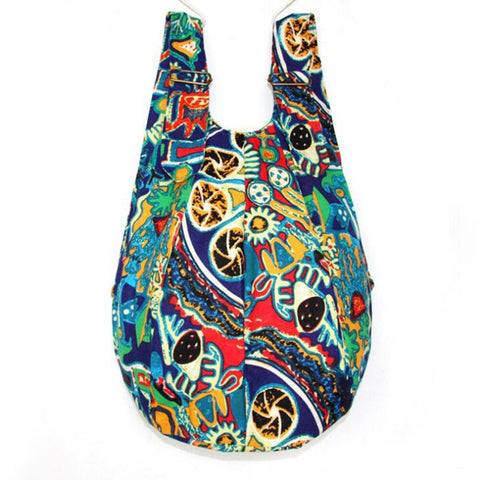 Women Ethnic Canvas Patchwork Crossbody Bag