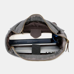 Men's Canvas Outdoor 14" Laptop Backpack - Large Capacity Travel & School Bag