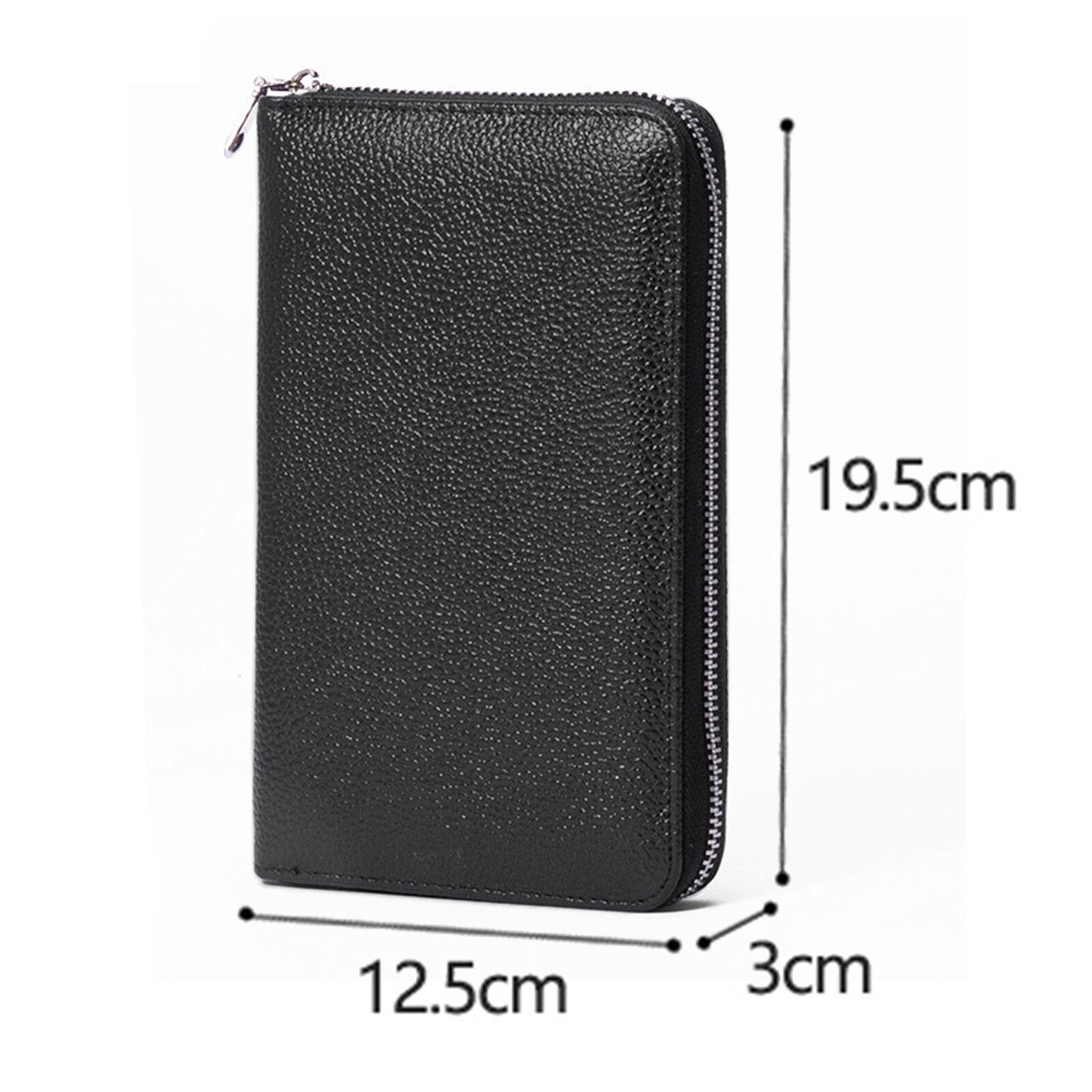 Women Genuine Leather RFID Multifunctional Wallet Multi-compartment Multi-card Slot Long Zipper