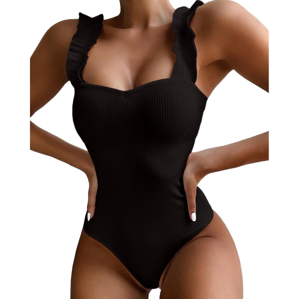 Vintage Sexy Ladies' Ruffled Push Up Swimsuit