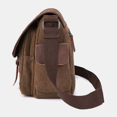 Men's Vintage Canvas Laptop Messenger Bag - Large, Water-Resistant, Crossbody Shoulder Bag