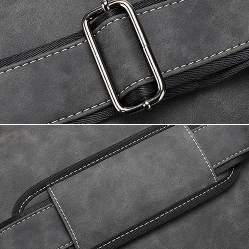 Men's PU Leather Crossbody Bag - Large Capacity, Multi-Pocket, Casual Fashion Messenger Handbag