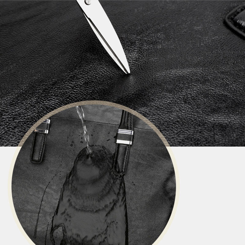 Men Business Large Capacity Waterproof Solid Color Crossbody Bag Handbag