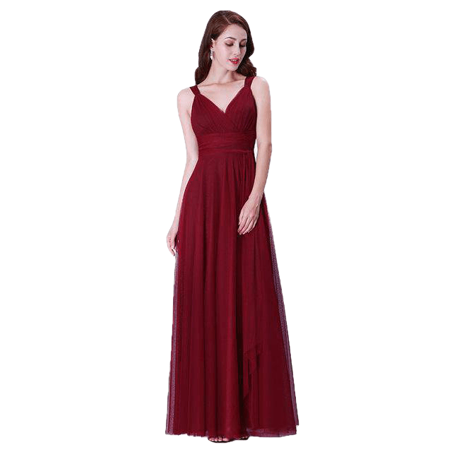 Elegant V-Neck Sleeveless A-Line Tulle Teal Prom Dresses - Sheseelady