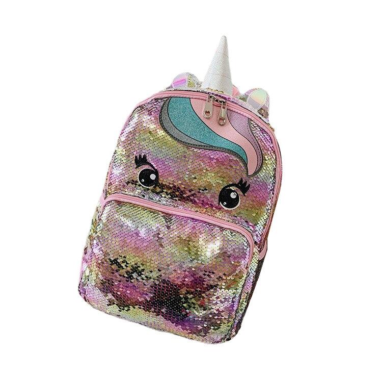 Fashion Large Capacity Ladies' Sequins Unicorn Styling Backpack For School