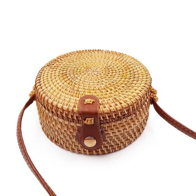 Women Handmade Straw Cross Body Bag Bohemia