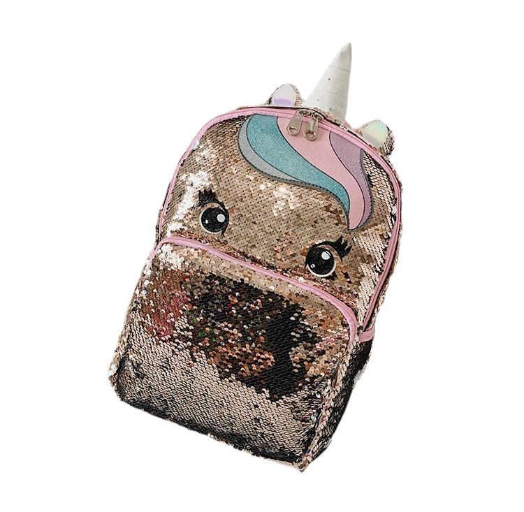 Fashion Large Capacity Ladies' Sequins Unicorn Styling Backpack For School