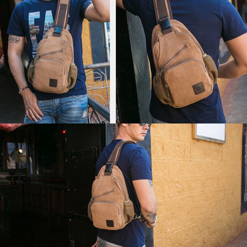 Men's Vintage Casual Chest Bag for Outdoor Travel