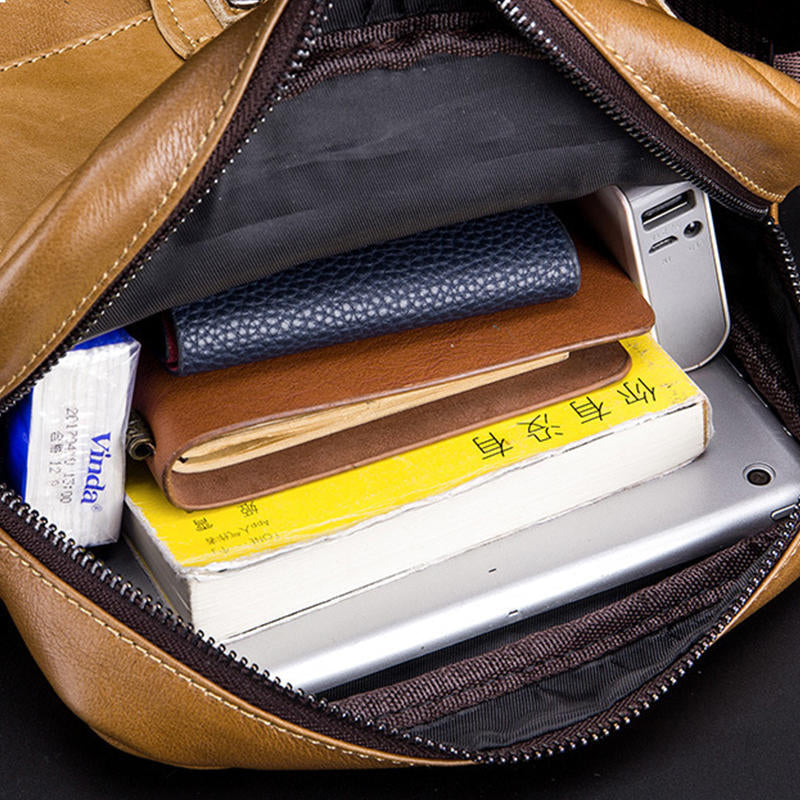 Men's Genuine Leather Crossbody Phone Bag - Stylish & Durable for Daily Use