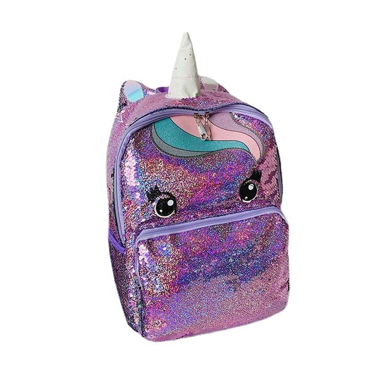 Fashion Large Capacity Ladies' Sequins Unicorn Styling Backpack For School