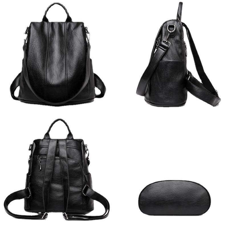 Waterproof Anti-theft Women's Multifunctional Leather Backpacks