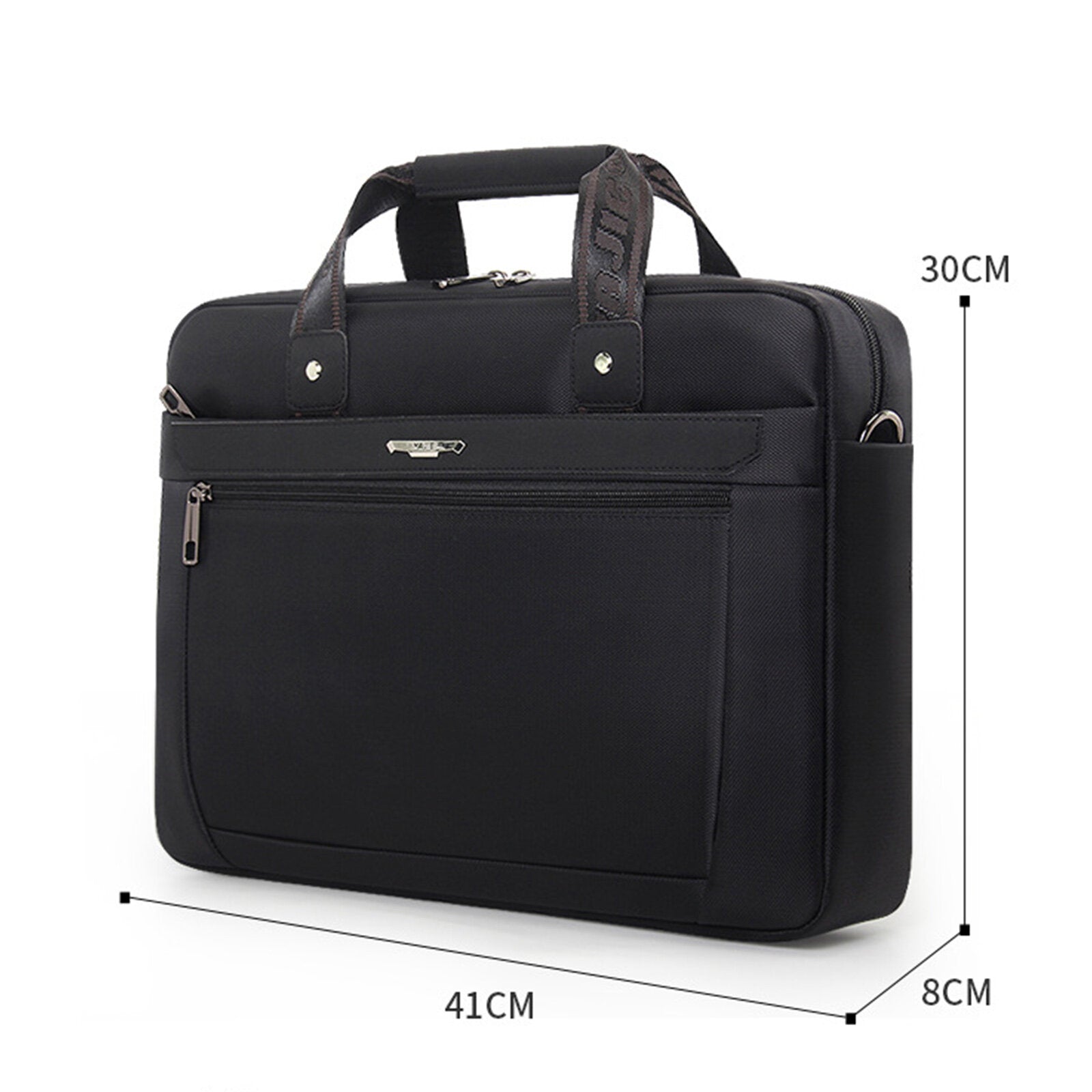 Men's Oxford Cloth Casual Briefcase, Convertible Strap, 16" Laptop Bag, Large Capacity