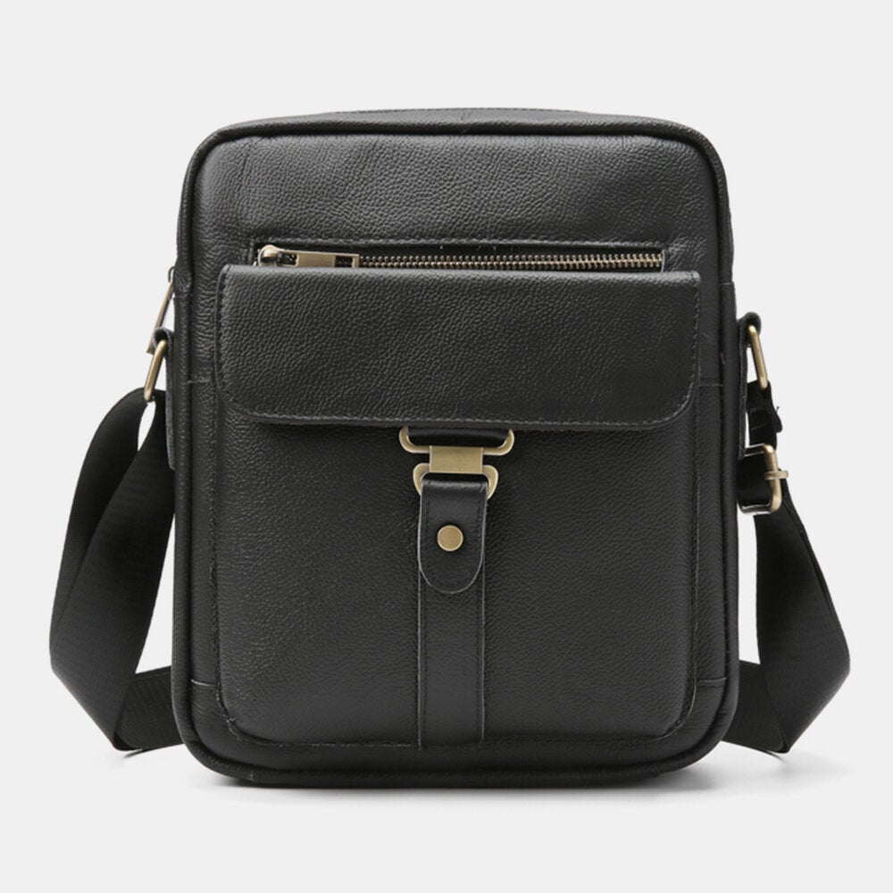 Men's Retro Leather Waterproof Crossbody Bag - Durable & Stylish