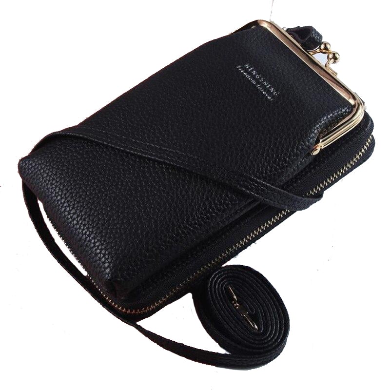 Portable MINI Women's Leather Crossbody Bag For Phon Coin Card