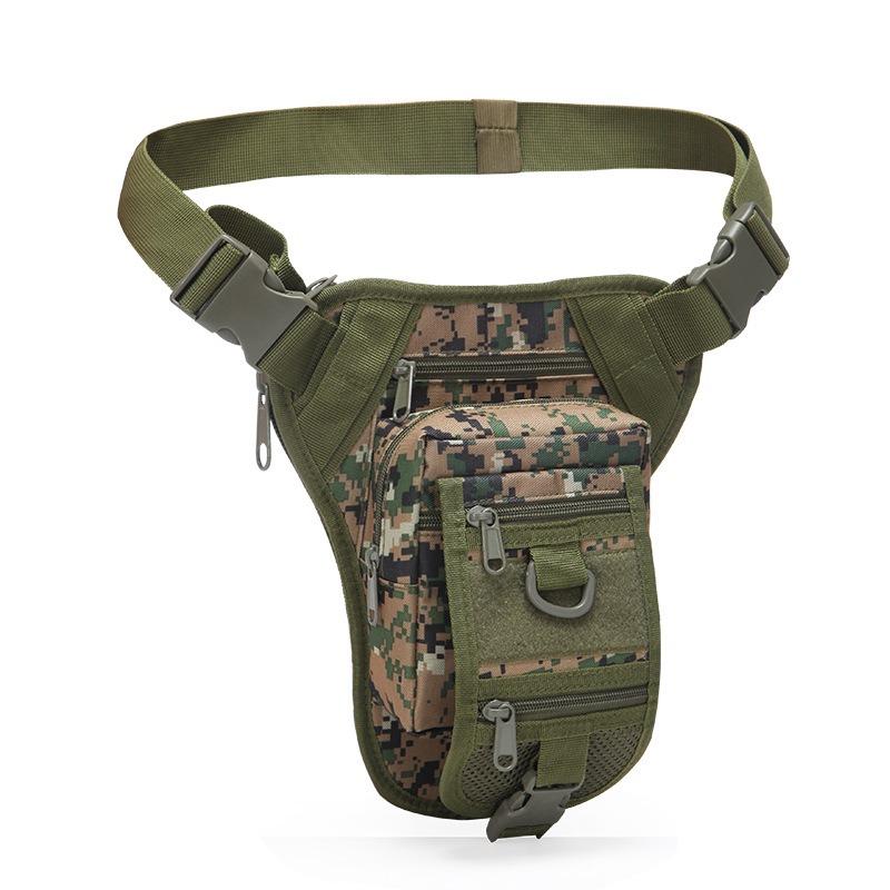 Waterproof Camouflage Tactical Leg Bag with Pockets for Outdoor Riding