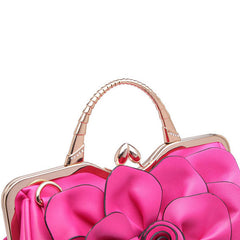 Women Elegant Handbag Rose Floral Fashion Cosmetic Bag