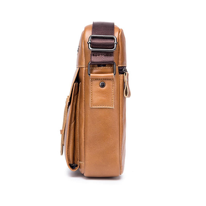 Men's Genuine Leather Crossbody Phone Bag - Stylish & Durable for Daily Use