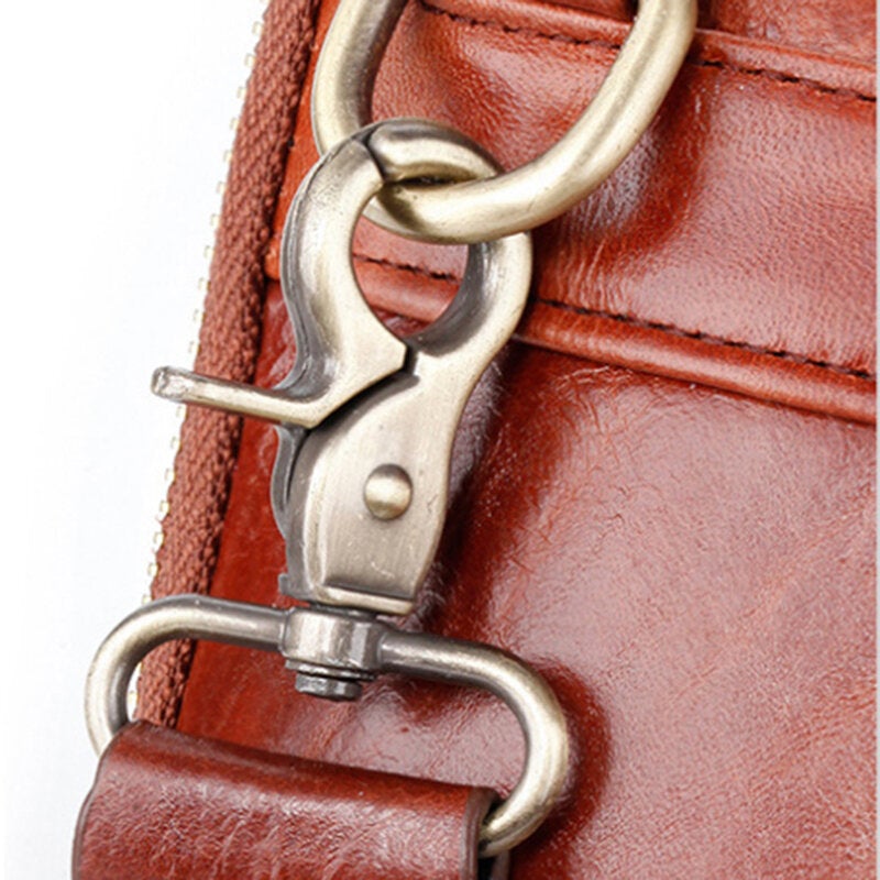 Men's Genuine Leather Retro Business Chest & Shoulder Crossbody Bag