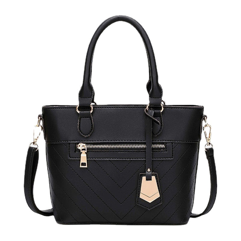 Women Solid Multi-pocket Commuter Satchel Crossbody Bag Shoulder Handbag